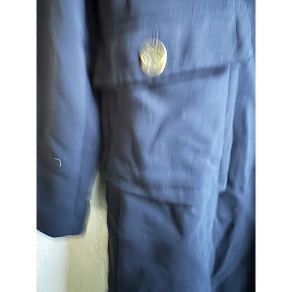 CAbi‎ Black Military Style Long Button Coat Light Weight Black Size 12 - Picture 6 of 8